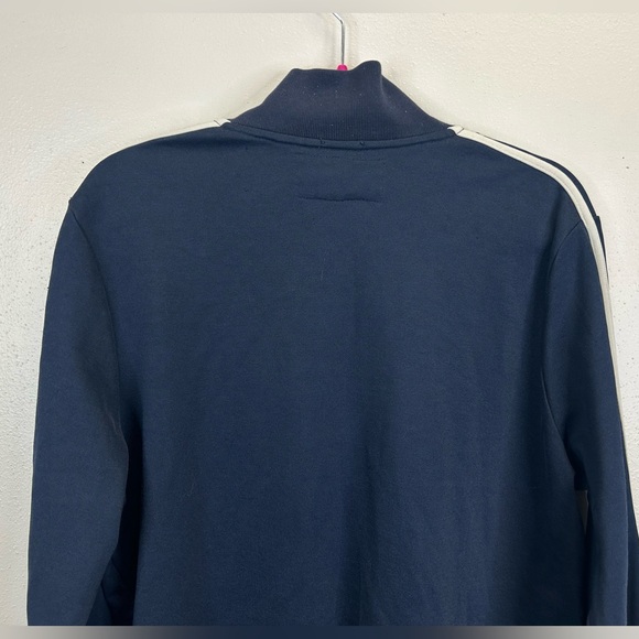 Vintage Y2K Abercrombie & Fitch Navy Blue Track Jacket Stripes Logo Mens M Rugby - Picture 9 of 10
